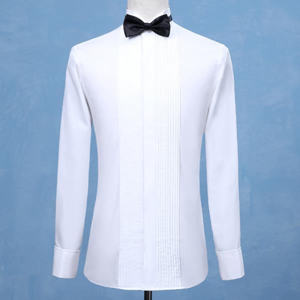 신랑 턱시도 셔츠,남자 들러리 화이트 블랙 레드 남자 결혼식 웨딩 공식 행사 윙팁 칼라