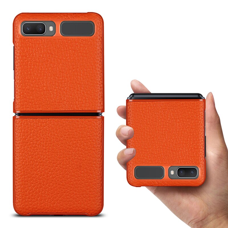 Luxury Protective Galaxy Z Flip Case /F7000/F7070 (Color: Red)