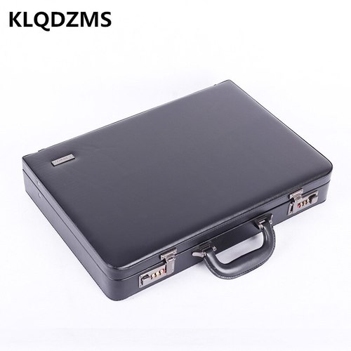 KLQDZMS 비즈니스 비밀 번호 상자 휴대용 고품질 핸드백 현금 노트북 가방 클래식 COFFER