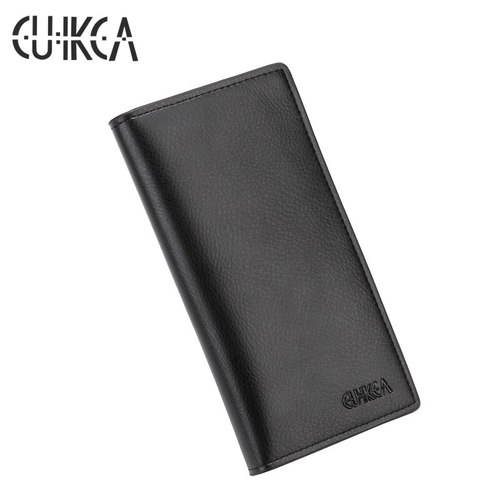CUIKCA  패션 핸드백 남자 지갑 방수 PU 가죽 ID 신용 카드 소지자 전화 케이스