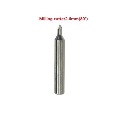 특수 키 복사 커팅 복사 기계 엔드 밀 밀링 커터 프로브 자물쇠 도구 커터 80 도 2.6mm
