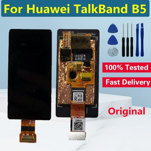 화웨이 토크 밴드 B5 스마트 워치 LCD 디스플레이 화면 TALKBAND 터치 패널 디지타이저 어셈블리에 오리지날