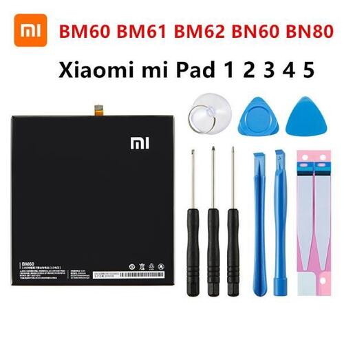 Xiao mi 100%  BM60 BM61 BM62 BN60 BN80 태블릿 교체 배터리 샤오미 패드 1 2 3 4 5 Mipad 1 2 3 4 5  도구 키트
