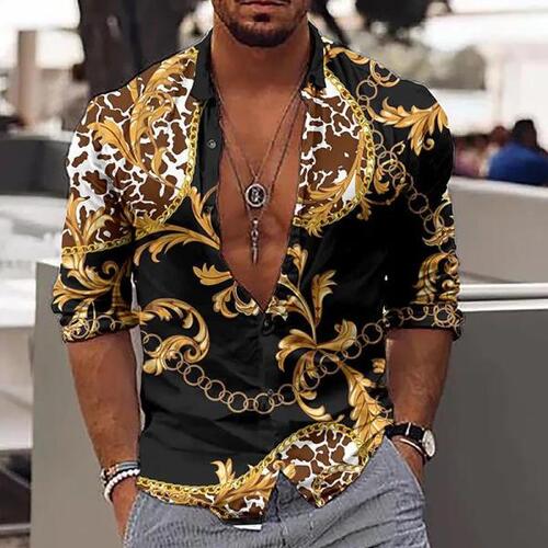 남자 럭셔리 셔츠 슬림핏 디자이너 의류 긴팔 이브닝 드레스 상의, 5xl 캐주얼 v넥 오버사이즈