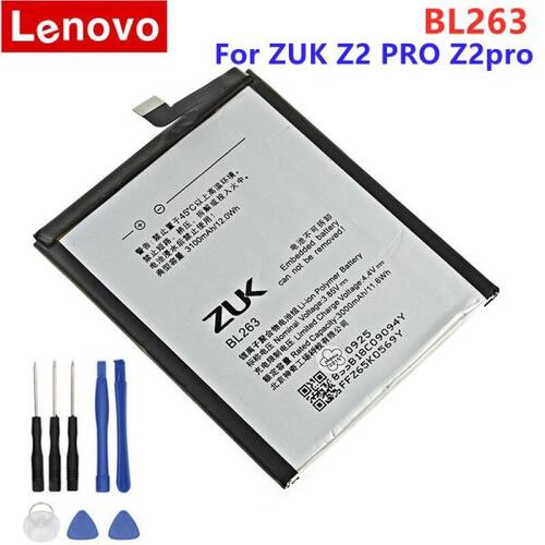 Lenovo- 배터리 BL263 3100mAh, Lenovo ZUK Z2 PRO Z2pro 100%  전화 교체 배터리   도구