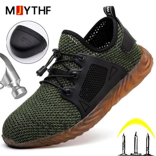 MJYTHF 남자신발발가락 신발 건설 산업 신발 작업 스니커즈 Anti-puncture 보안 신발 빅사이즈 50