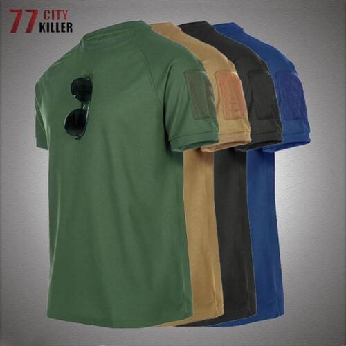 Army Tactical T-Shirts Men Summer 아웃도어 Quick Sleeve Military Hiking Combat Tee Breathable Tops