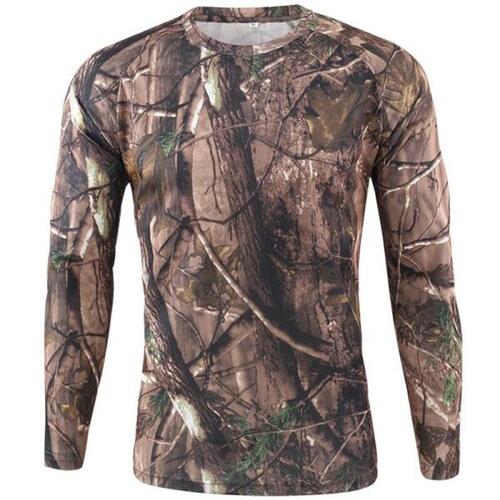 Men Camouflage Long-sleeved T-shirts Quick-drying Breathable Military Combat Tactical 아웃도어 Hunting